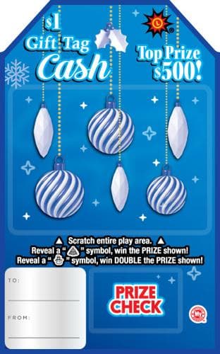 Gift Tag Cash scratch-off ticket