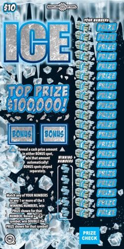 Ice scratch-off ticket