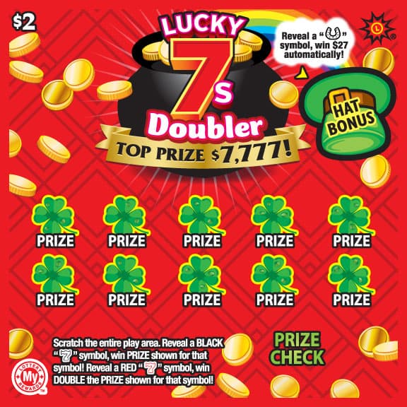 Lucky 7s Doubler scratch-off ticket