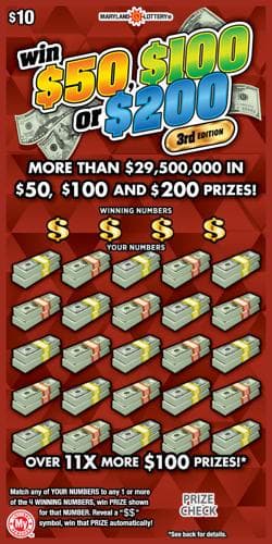 Win $50, $100 or $200 scratch-off ticket