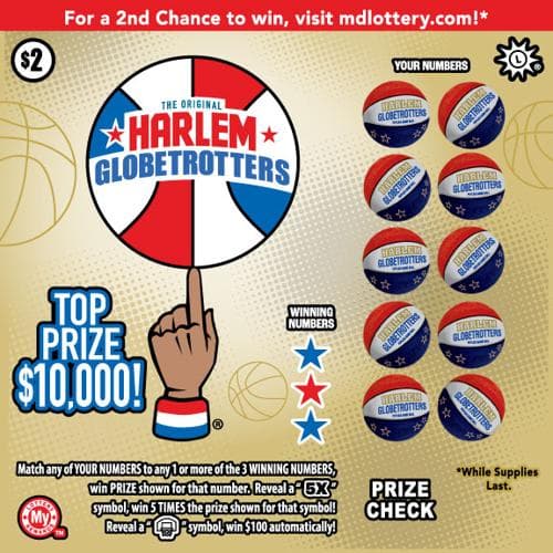 Harlem Globetrotters® scratch-off ticket