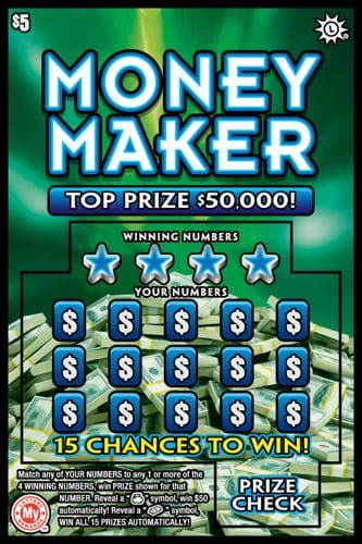 Money Maker scratch-off ticket