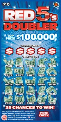 Red 5's Doubler scratch-off ticket