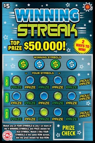 Winning Streak scratch-off ticket