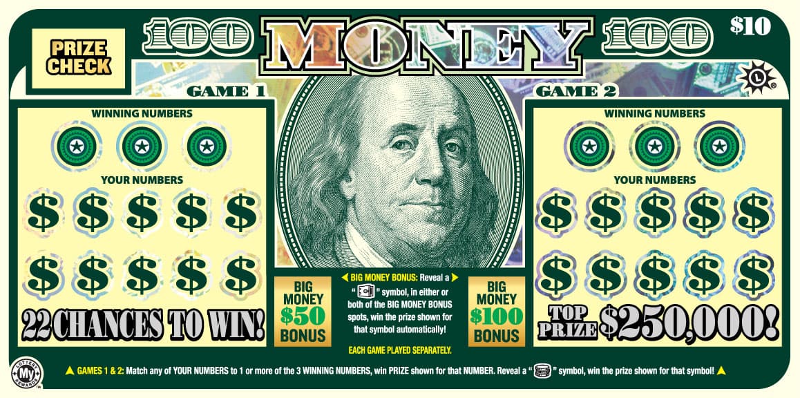 Money scratch-off ticket