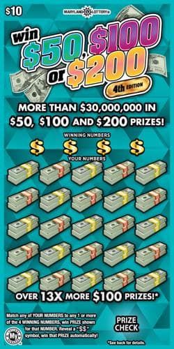 Win $50, $100 or $200 scratch-off ticket