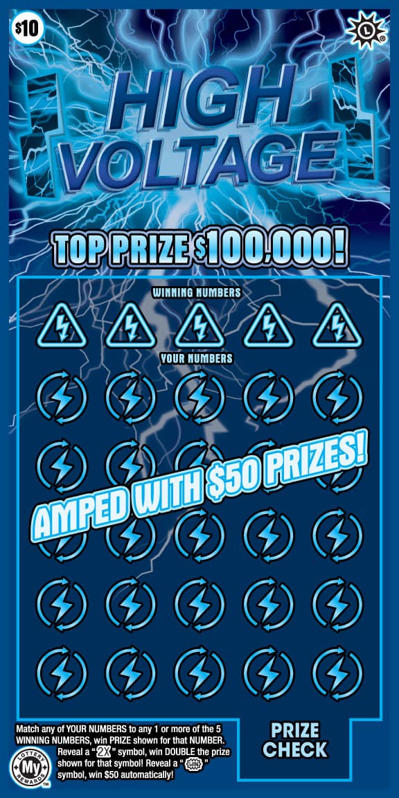 High Voltage scratch-off ticket