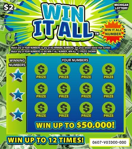 Win It All scratch-off ticket
