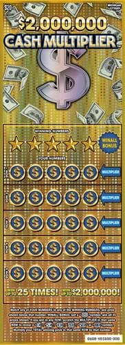 $2,000,000 Cash Multiplier scratch-off ticket