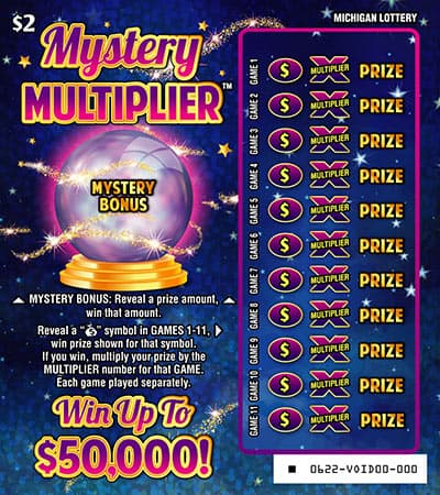 Mystery Multiplier scratch-off ticket
