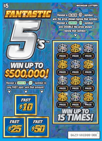 Fantastic 5's scratch-off ticket