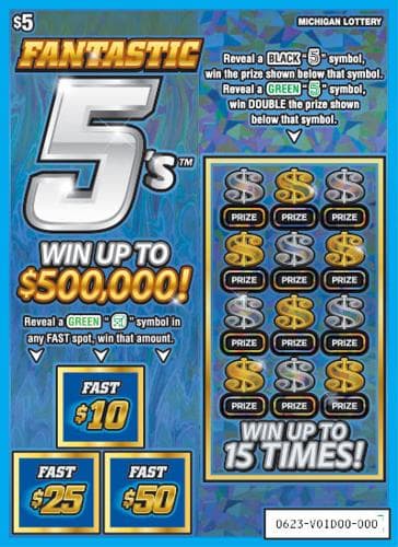 Fantastic 5's scratch-off ticket