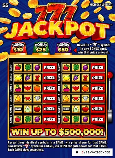 777 Jackpot scratch-off ticket