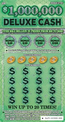 $1,000,000 Deluxe Cash scratch-off ticket