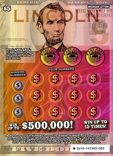 Lincoln scratch-off ticket