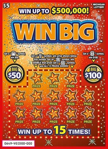 Win Big scratch-off ticket