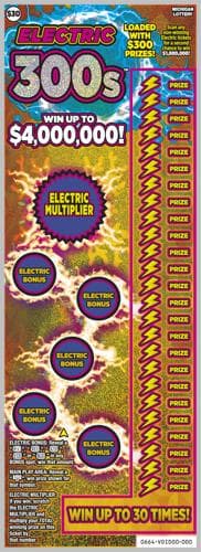 Electric 300s scratch-off ticket