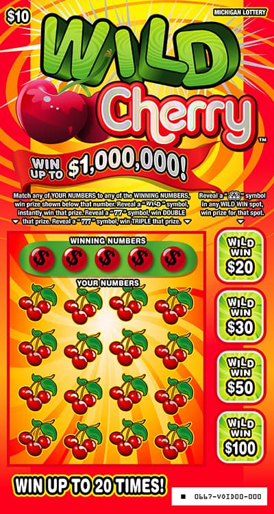 Wild Cherry scratch-off ticket