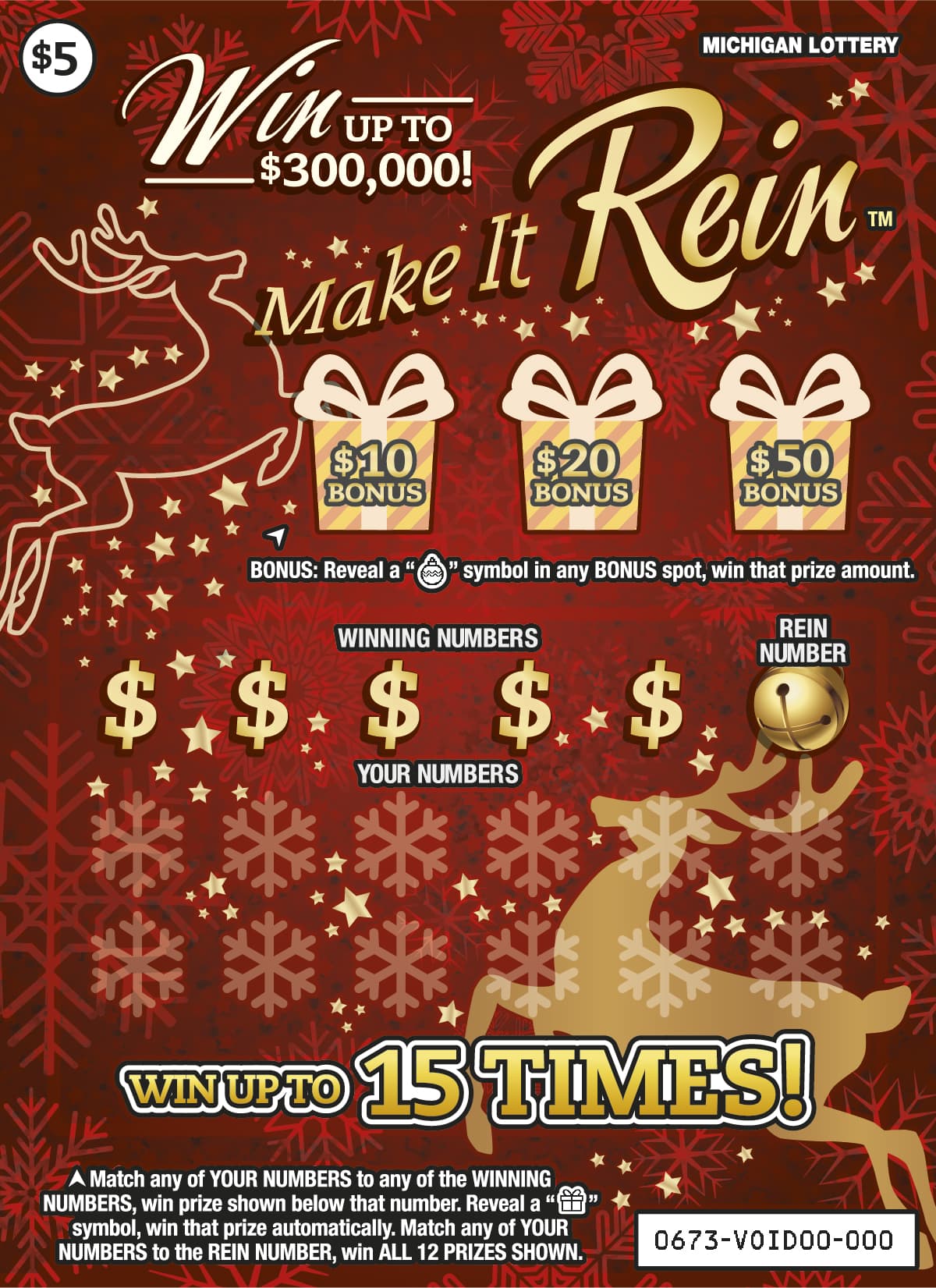 Make It Rein scratch-off ticket