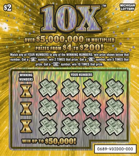 10X scratch-off ticket