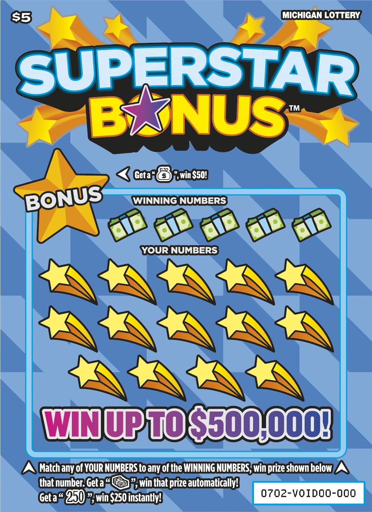 Superstar Bonus scratch-off ticket