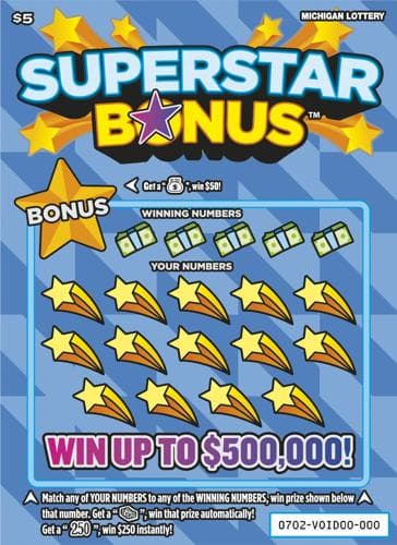 Superstar Bonus scratch-off ticket