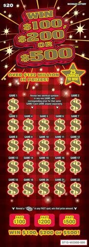 Win $100, $200 or $500 scratch-off ticket