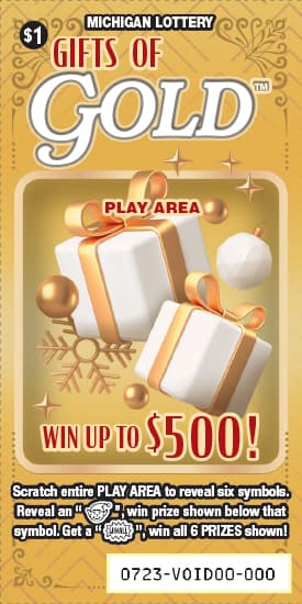 Holiday Colors scratch-off ticket