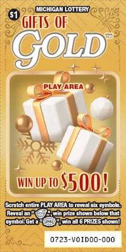 Holiday Colors scratch-off ticket