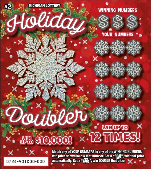 Holiday Doubler scratch-off ticket