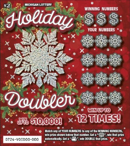 Holiday Doubler scratch-off ticket