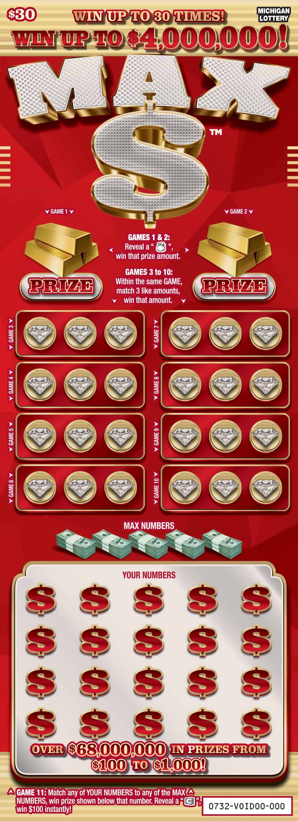 Max $ scratch-off ticket