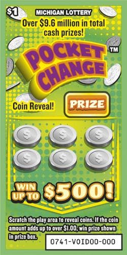 Pocket Change scratch-off ticket
