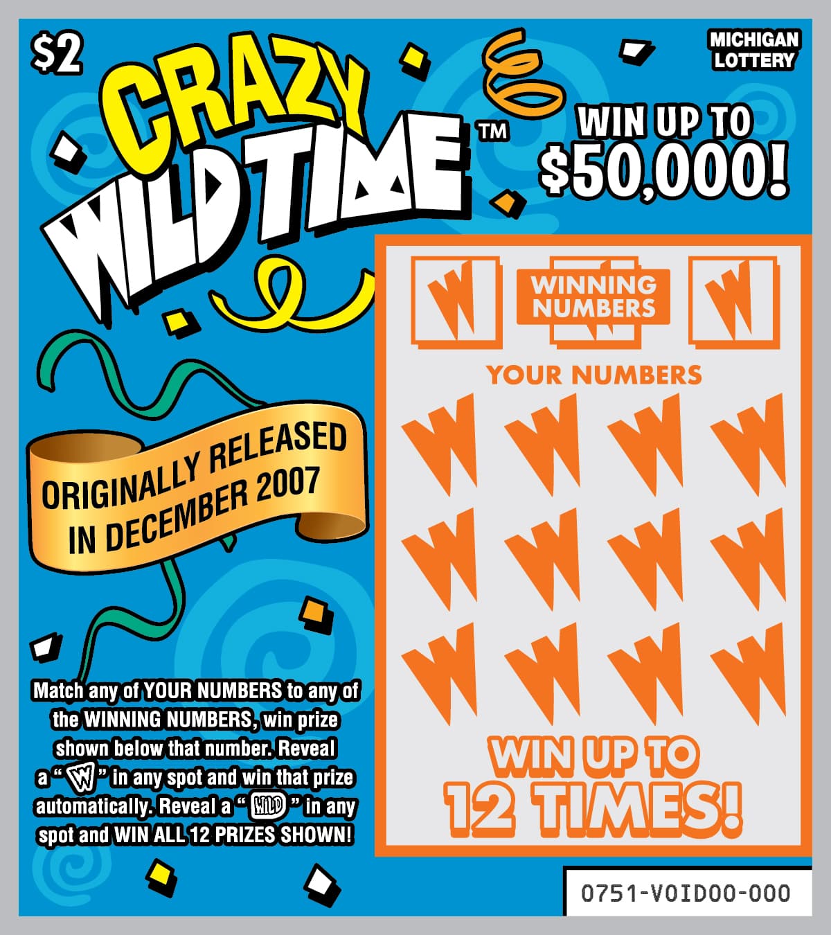 Wild Time Series scratch-off ticket
