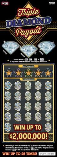Triple Diamond Payout scratch-off ticket