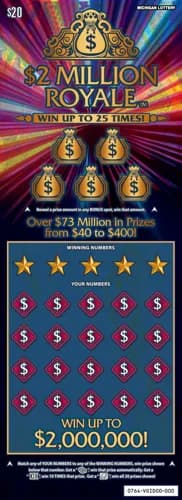 $2 Million Royale scratch-off ticket