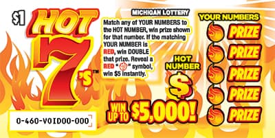Hot 7's scratch-off ticket