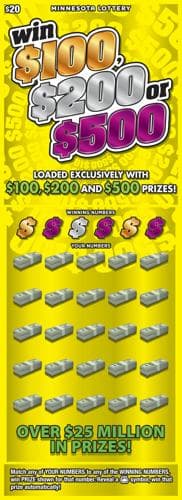 Win $100, $200, or $500 scratch-off ticket