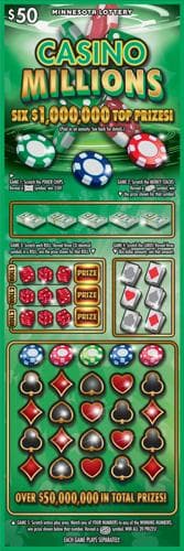 Casino Millions scratch-off ticket