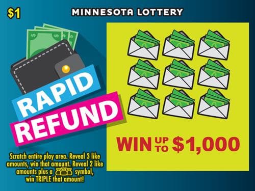 Rapid Refund scratch-off ticket