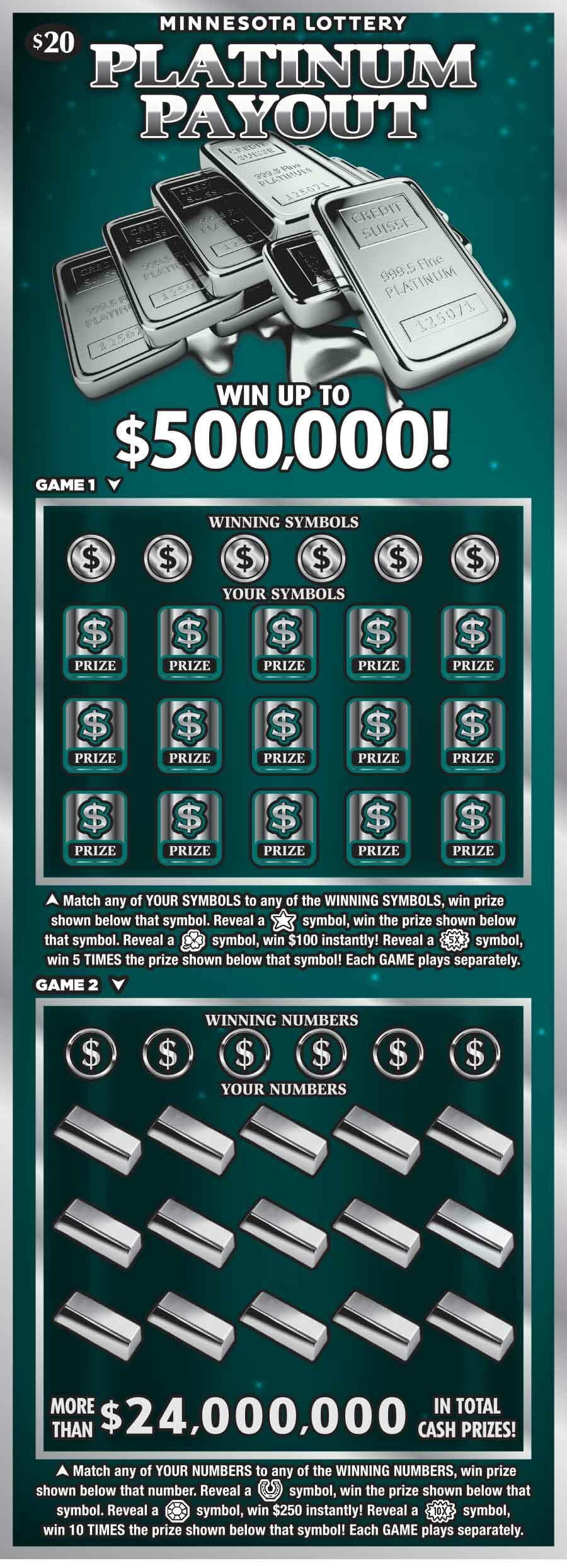 Platinum Payout scratch-off ticket