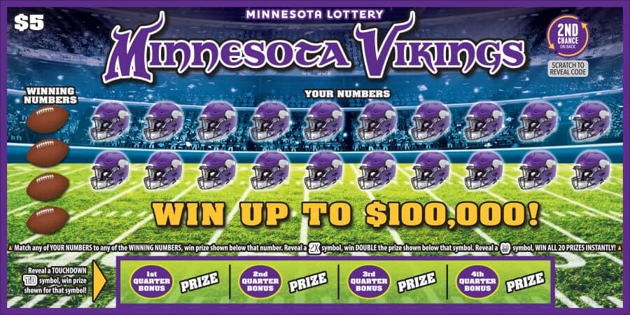 Minnesota Vikings scratch-off ticket
