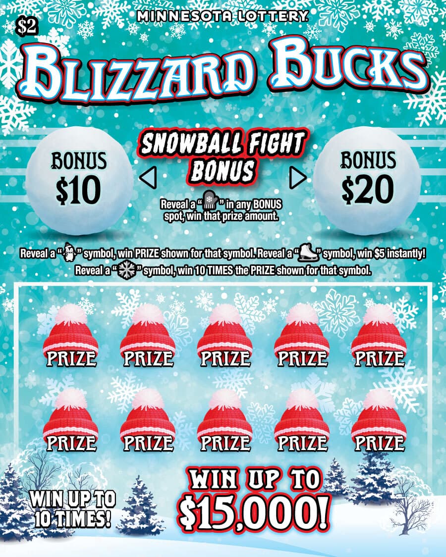 Blizzard Bucks scratch-off ticket