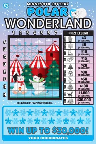 Polar Wonderland scratch-off ticket
