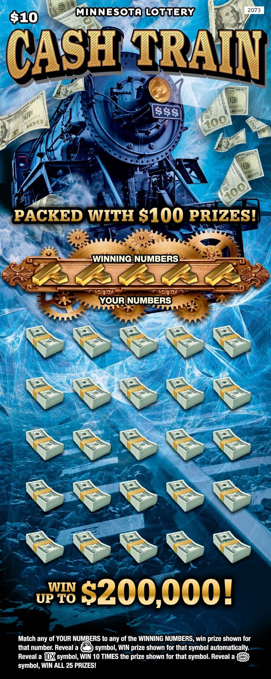 Cash Train scratch-off ticket