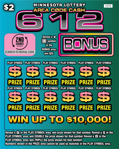 Area Code Cash scratch-off ticket