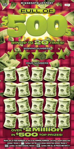 Full of $500s scratch-off ticket