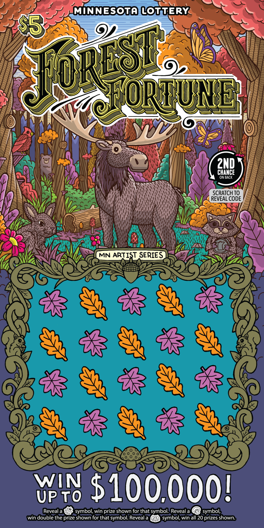 Forest Fortune scratch-off ticket