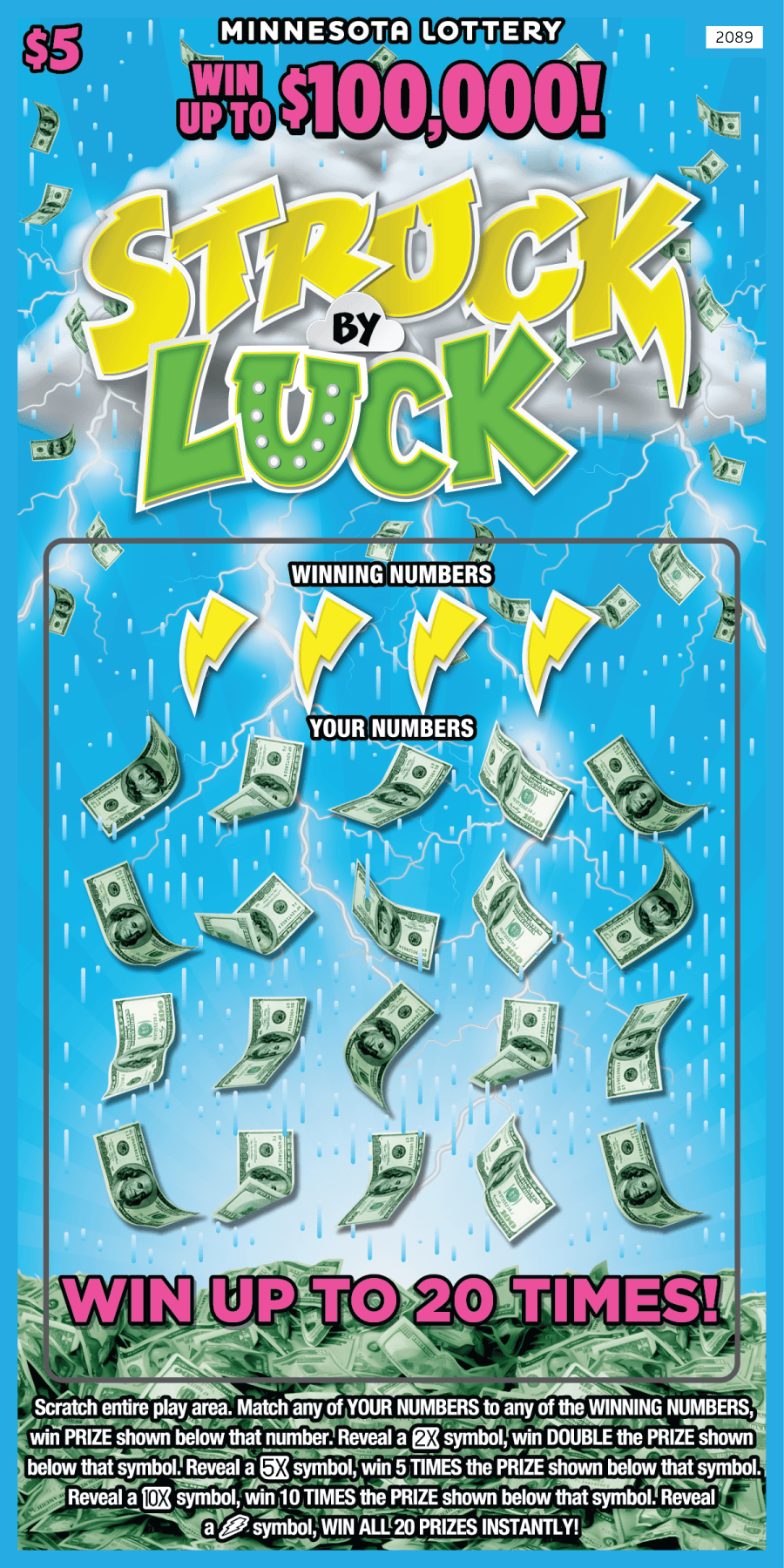 Struck by Luck scratch-off ticket