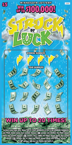 Struck by Luck scratch-off ticket